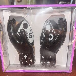 Black Hand-Shaped Salt and Pepper Shakers